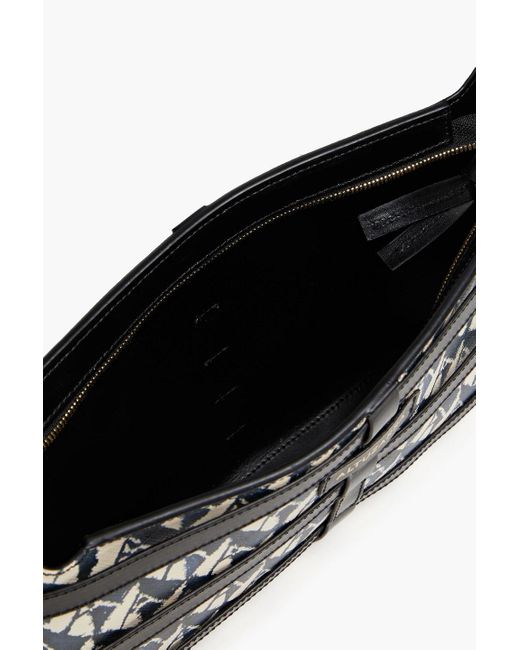 Altuzarra Black Park Place Printed Leather Shoulder Bag