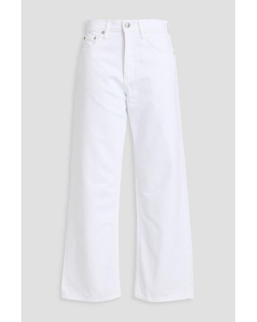 Rag & Bone White Shea High-Rise Straight-Leg Jeans
