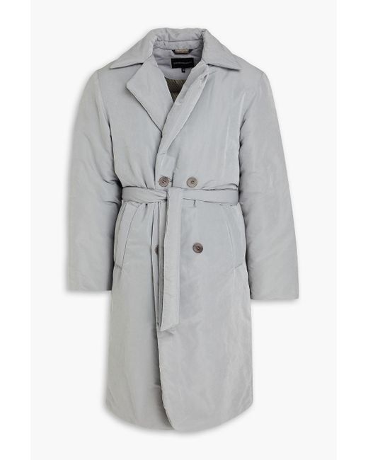 Emporio Armani Gray Shell Down Coat for men