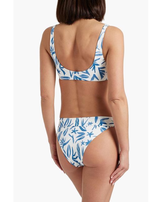 Onia Blue Karina halbhohes bikini-höschen mit print