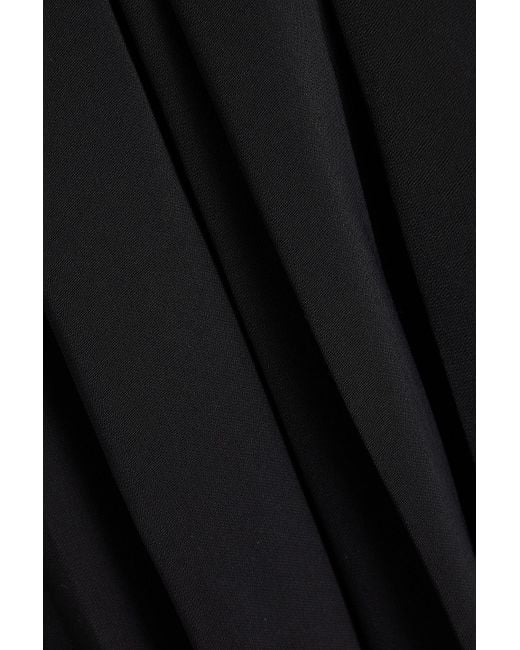 Sandro Black Pleated Crepe Playsuit
