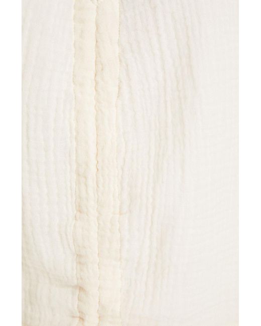 Monrow White Organic Cotton-gauze Shirt Dress