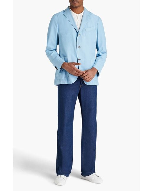 Boglioli Blue Cotton-twill Blazer for men