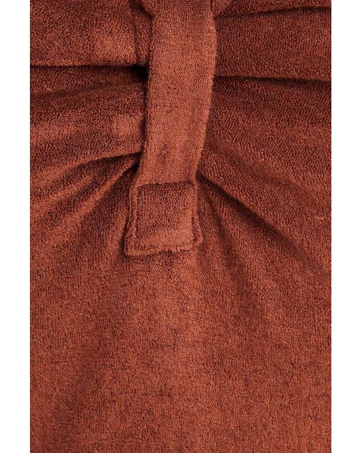 Giuliva Heritage Red Leda Modal-blend Terry Halterneck Midi Dress