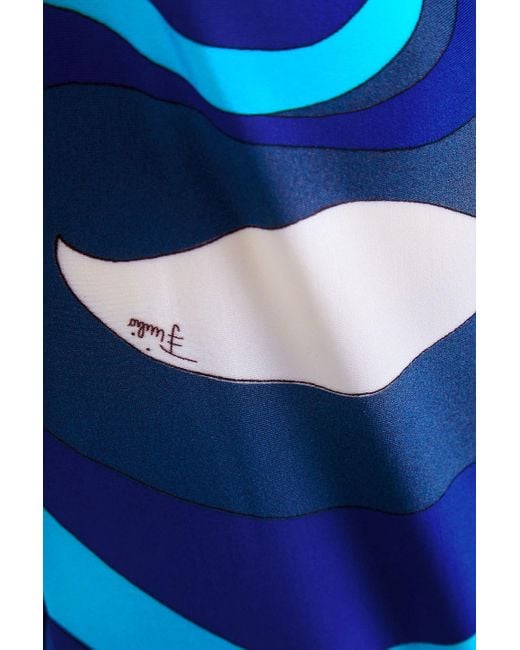 Emilio Pucci Blue Printed Swimsuit