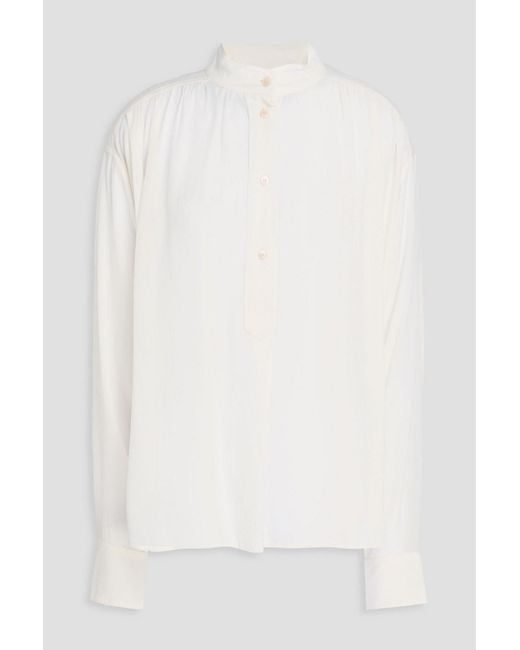 Isabel Marant White Berangere Cupro-crepe Blouse