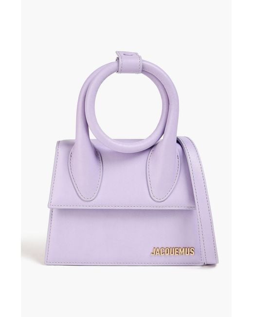 Jacquemus Purple Le Chiquito Noeud Leather Tote