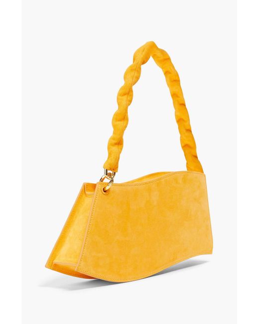 Jacquemus Yellow La Vague Curvy Suede Shoulder Bag