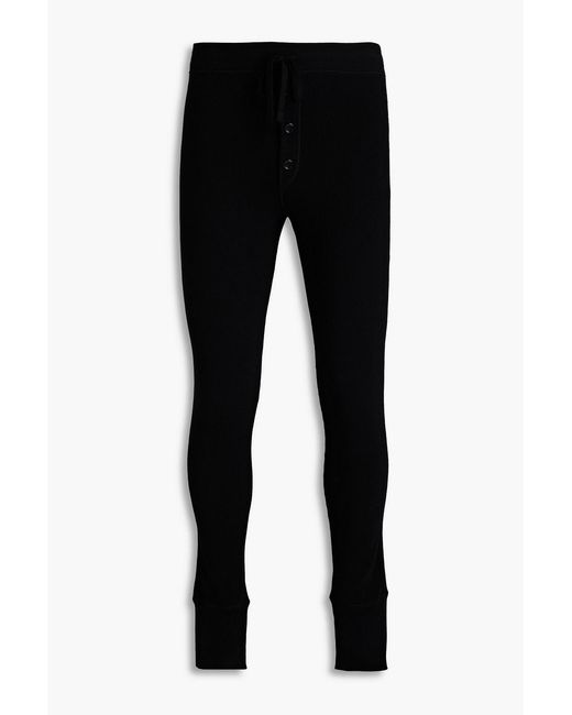 Dolce & Gabbana Black Skinny-fit Wool Track Pants for men