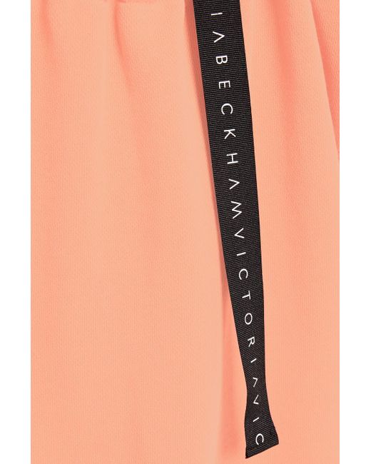 Victoria Beckham Pink Cutout French Cotton-terry Sweatshirt
