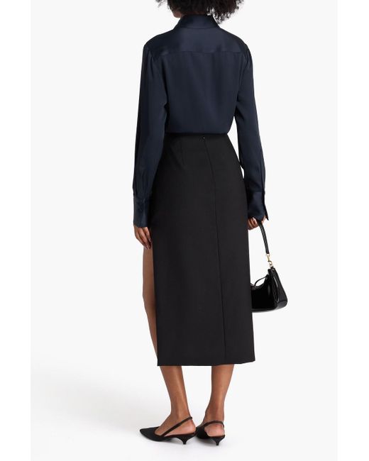 A.Emery Blue Philippa Satin Shirt