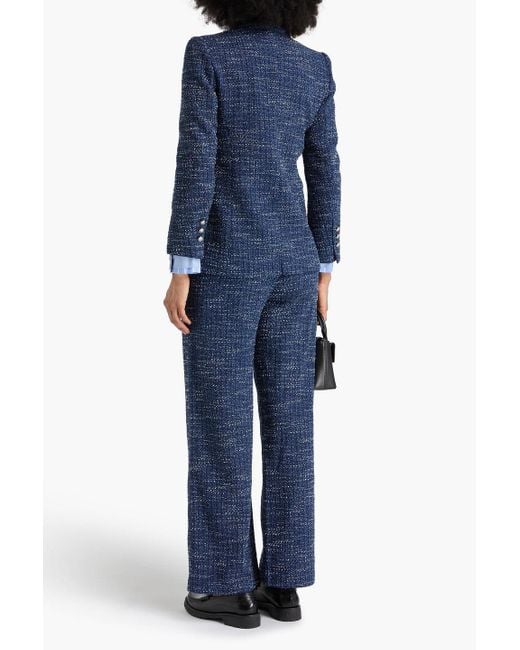 Maje Blue Tweed Blazer