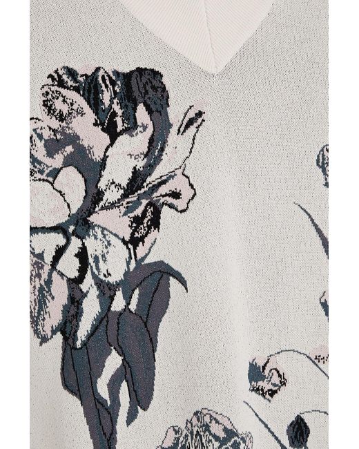 Valentino Garavani White Embroidered Open-knit Vest for men