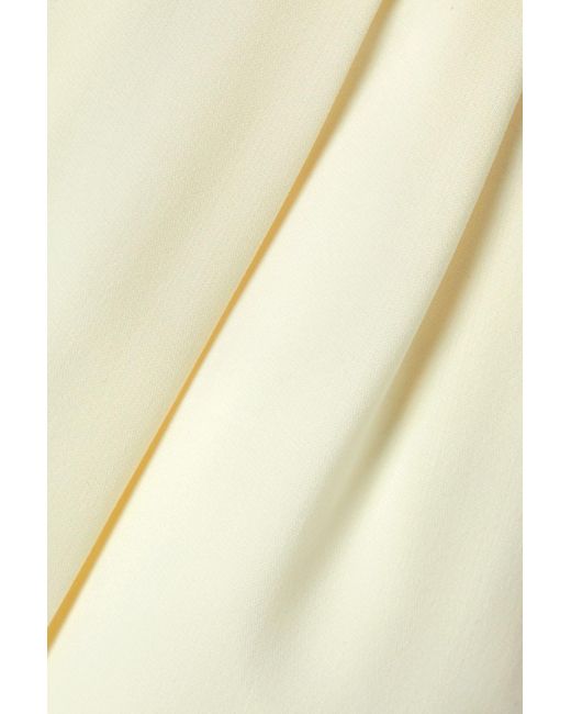 Ralph Lauren Collection White Karottenhose aus woll-crêpe mit falten