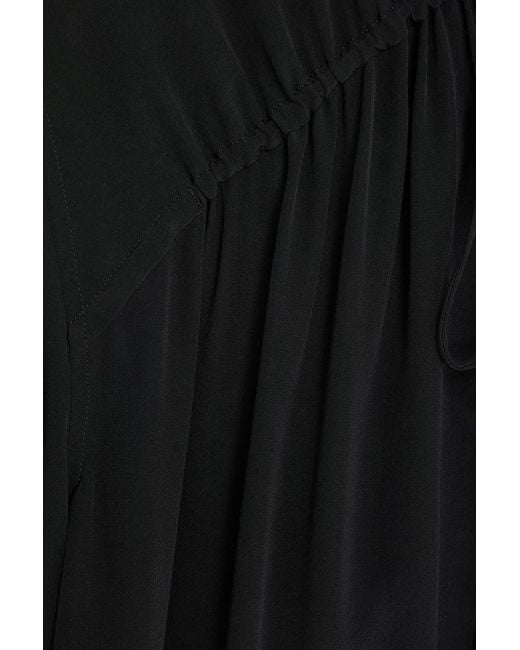 Victoria Beckham Black Silk Crepe De Chine Blouse