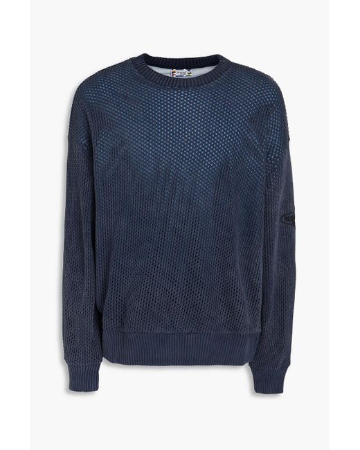 Missoni Blue Open-knit Cotton Sweater for men