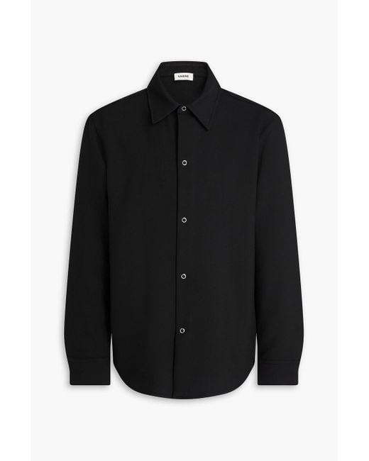 Sandro Black Crepe Shirt for men