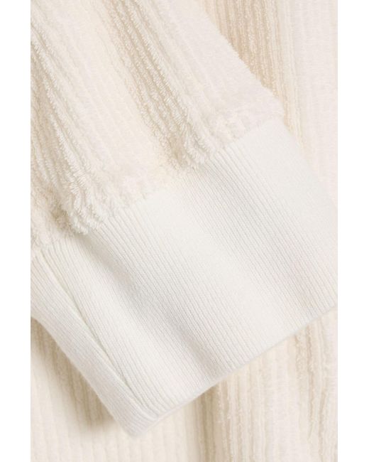 Orlebar Brown Natural Brendon Ribbed Cotton-terry Zip-up Sweatshirt for men