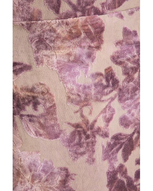 Dries Van Noten Pink Diao trägerloses midikleid aus devoré-samt