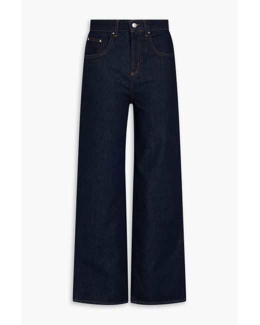 Claudie Pierlot Blue High-rise Wide-leg Jeans