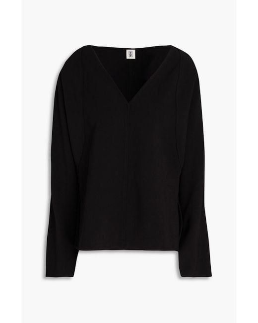 By Malene Birger Black Elya Crepe Blouse