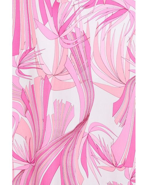 Melissa Odabash Pink Eden Printed Mousseline Maxi Dress