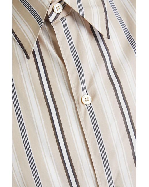 Studio Nicholson White Soronos Oversized Striped Cotton-poplin Shirt for men