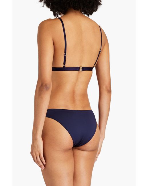 Zimmermann Blue Pointelle-knit Bikini Top