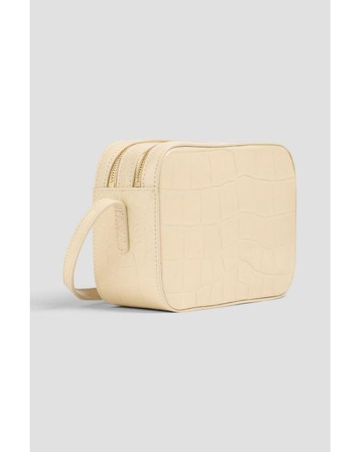 Mansur Gavriel Natural Croc-Effect Leather Cross-Body Bag