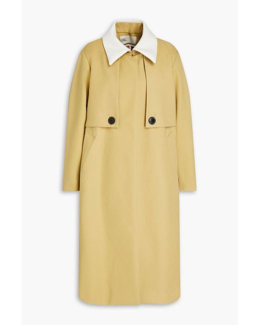 Tory Burch Yellow Cotton-twill Trench Coat