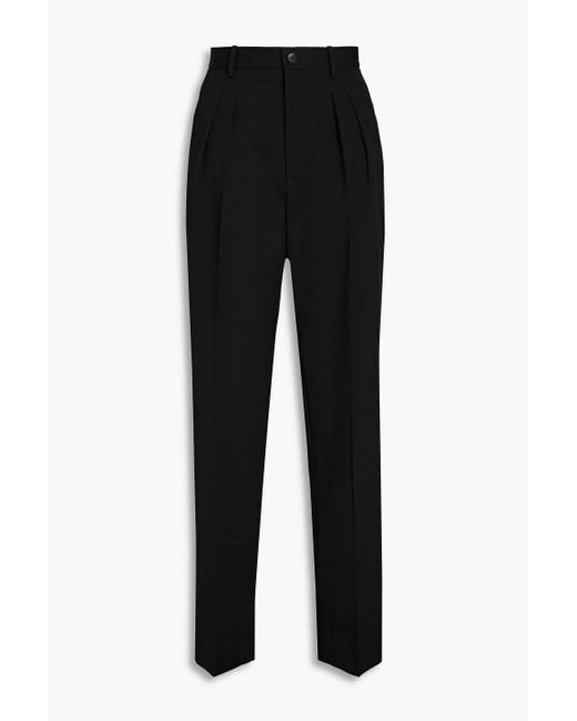 Nili Lotan Black Wool Straight-leg Pants