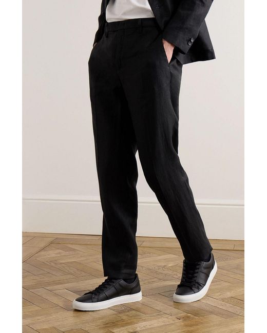 Mr P. Black Philip Linen-Twill Suit Pants for men