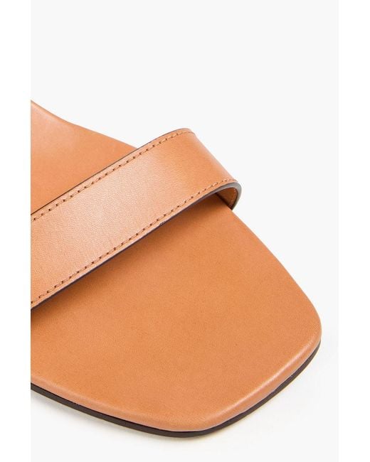 Tory Burch Pink Ines Embellished Leather Slingback Sandals