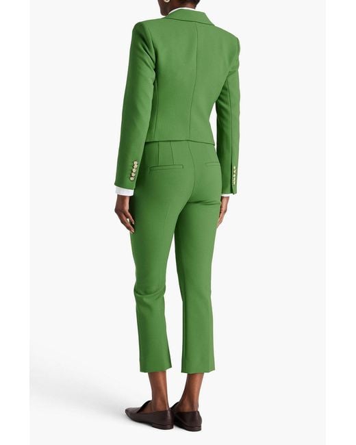 Veronica Beard Green Hosanna Dickey Woven Blazer