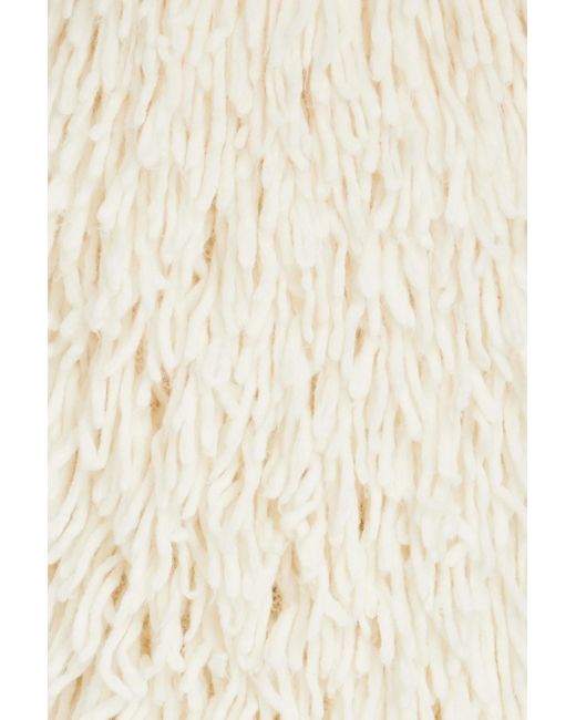 Jacquemus Natural Nube Fringed Alpaca-blend Maxi Skirt