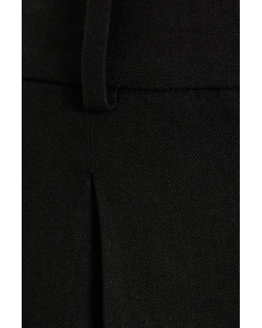 Veronica Beard Black Noemi Linen-Blend Twill Shorts