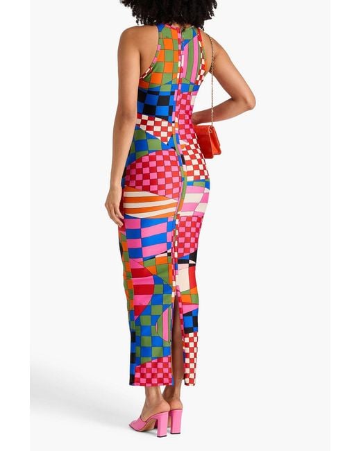 Emilio Pucci White Printed Stretch-Jersey Maxi Dress