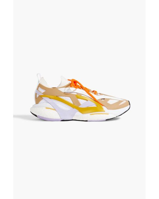 Adidas By Stella McCartney Natural Solarglide Neoprene, Mesh And Rubber And Sneakers