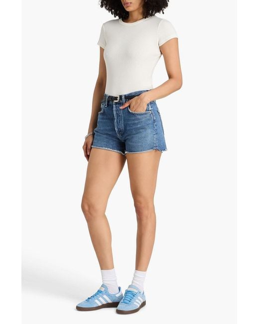 Citizens of Humanity Blue Marlow Distressed Denim Shorts