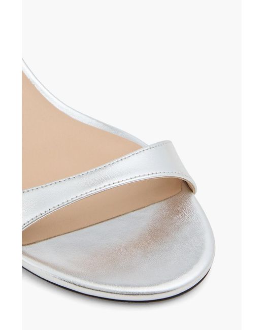 Stuart Weitzman White Leather Sandals