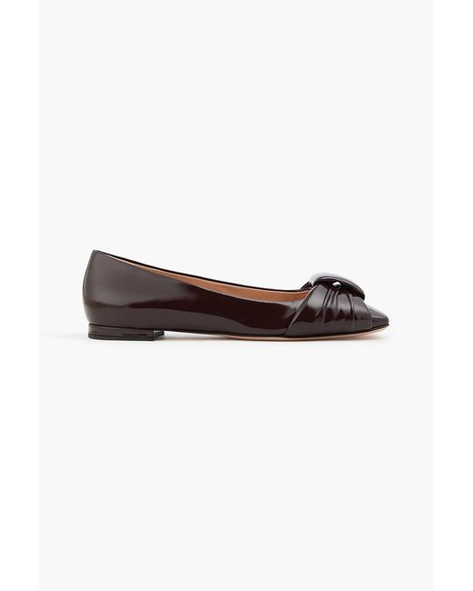 Gianvito Rossi White Paradi Patent-Leather Ballet Flats