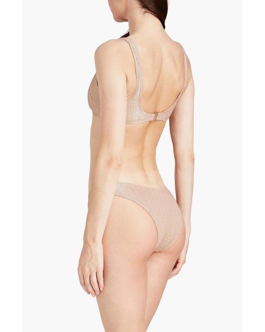 Zimmermann White Separates texture bikini-oberteil aus stretch-crêpe mit -effekt