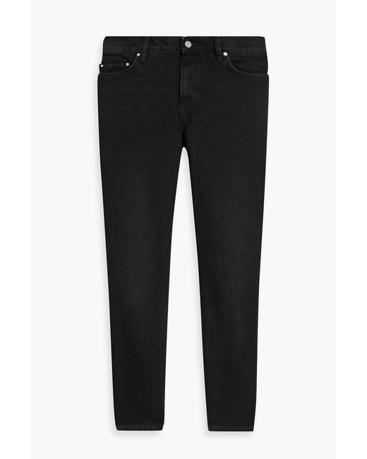 Totême  Black Low-Rise Tapered Jeans