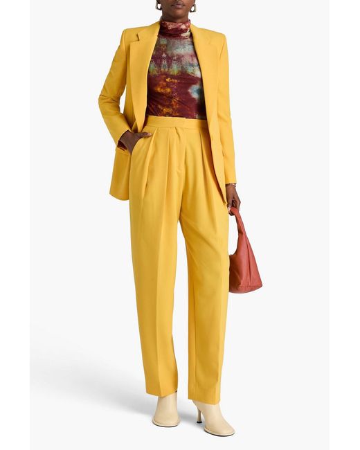 Stella McCartney Yellow Twill Straight-leg Pants