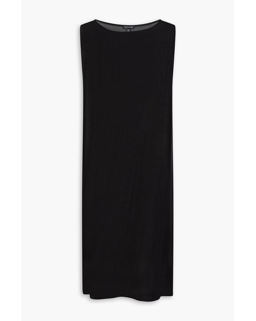 Eileen Fisher Black Silk-Chiffon Tunic