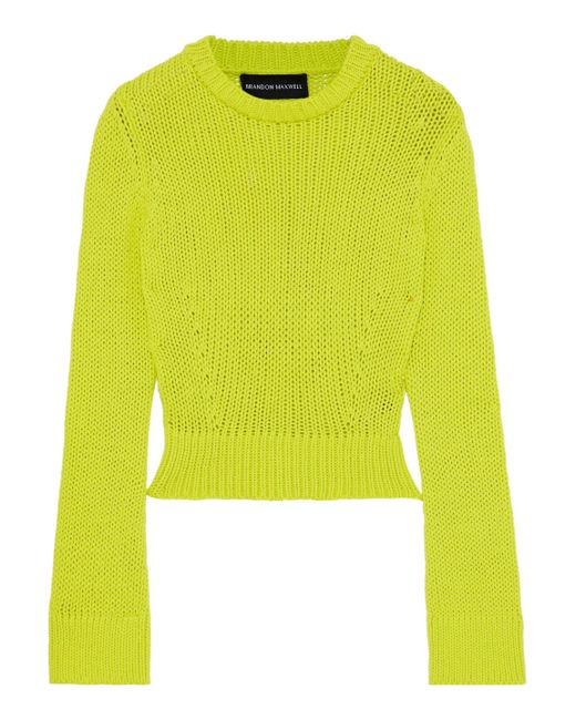 Brandon Maxwell Wool-blend Sweater Lime Green
