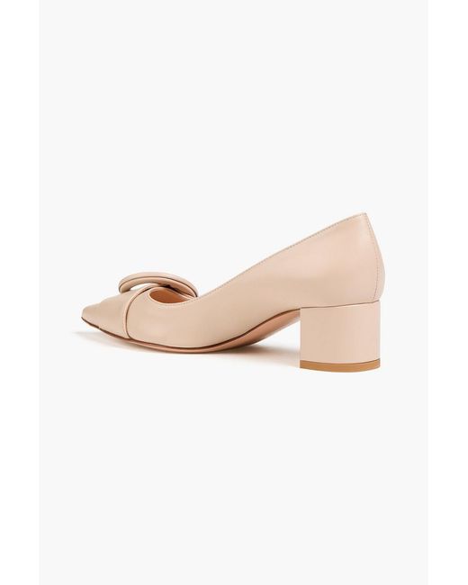 Gianvito Rossi Pink Venezia Buckled Leather Pumps