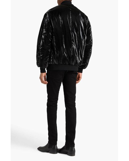 Isabel Marant Black Donny Glossed Shell Bomber Jacket for men