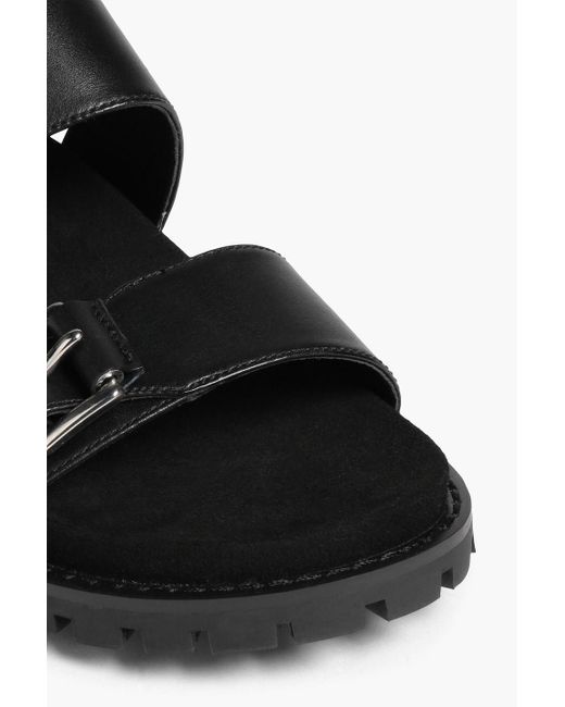 MICHAEL Michael Kors Black Judd Leather Sandals