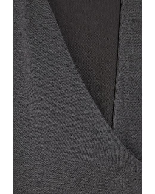 Max Mara Gray Jumpsuit aus satin mit gürtel